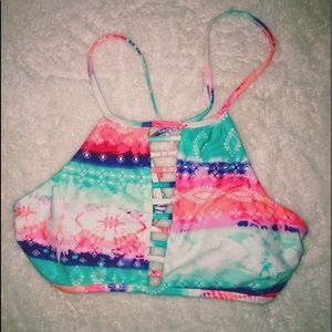 tie-dye styled bathing suit top!